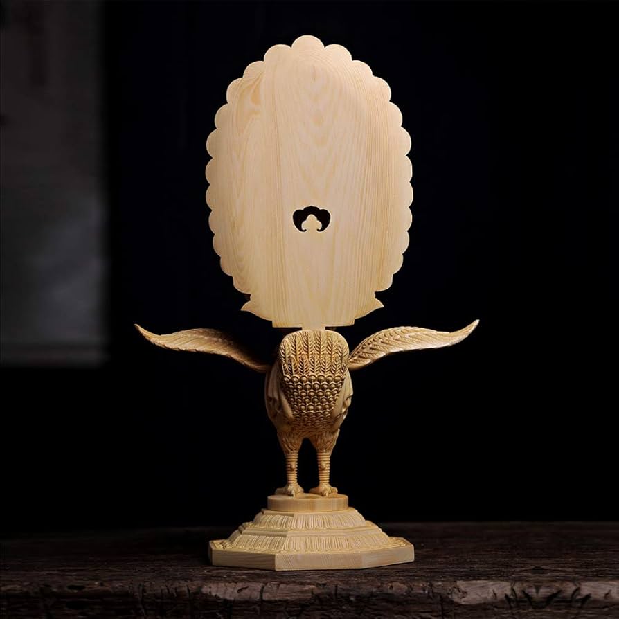 【修縁堂】 木製 珍品 一式 仏教工芸品 供養品 孔雀明王 修縁堂】 木製 珍品 一式 仏教工芸品 供養品 孔雀明王