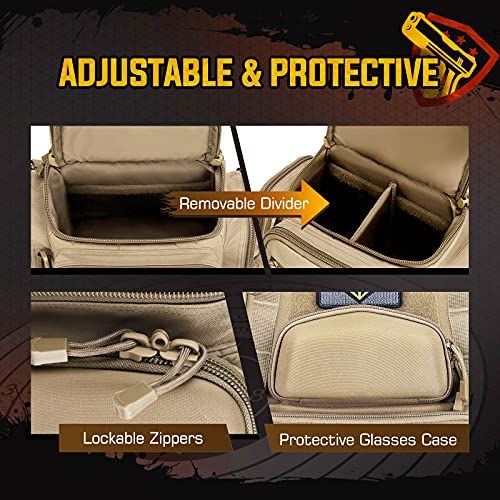 Image of TIDEWE Gun Range Backpack for Handguns, Tactical Shooting Range Bag