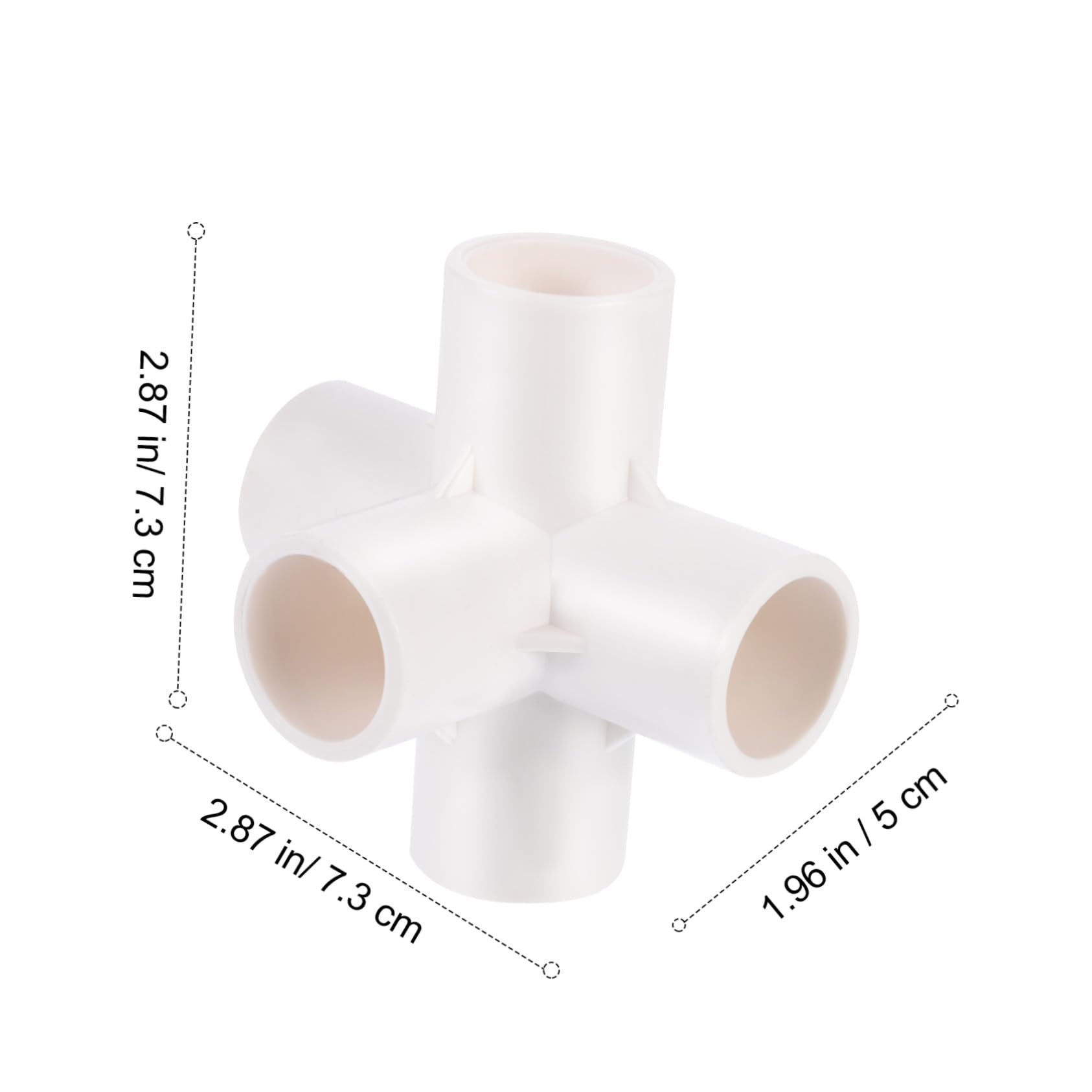 Yardwe Raccordo per Tubo in PVC a 5 Vie Bianco 20 Pezzi, 20mm