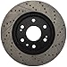StopTech 127.66057R Sport Front Right Drilled/Slotted Disc Brake Rotor - Fits Select Cadillac, Chevrolet, GMC Vehicles