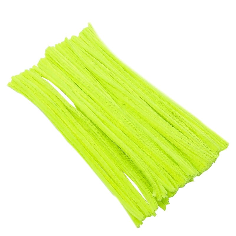 Lot De 100 Cure-Pipes Fil Chenille 30cm Vert Herbe - Idéal Bricolage Et Créations DIY
