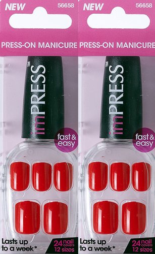 2-PACK KISS imPRESS "CALL MY AGENT" by Broadway Press-On Manicure Nails