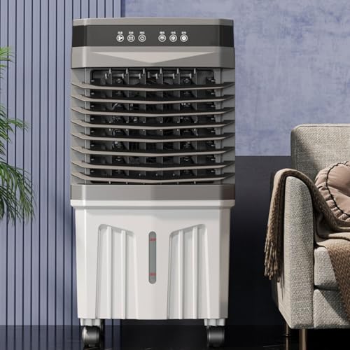 Raffreddatore evaporativo portatile, 120 oscillazioni, 3 velocità, telecomando e timer, condizionatore d'aria silenzioso per casa, ufficio, garage, a risparmio energetico, senza tubo necessario