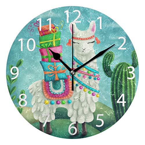 Whimsical Llama Clock