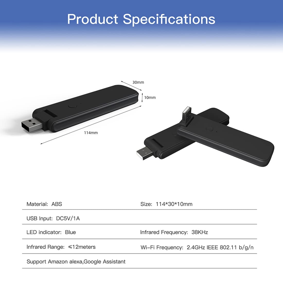 Tuya - Mando a distancia por infrarrojos para conexión USB para TV AC y aire acondicionado