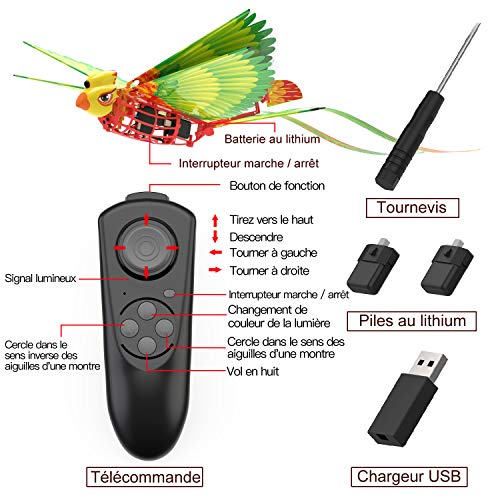HANVON Go Go Bird Fliegendes Spielzeug, Mini Fernbedienung Hubschrauber, Bionic Drohnen-Technologie Spielzeug, Indoor… – Bild 3