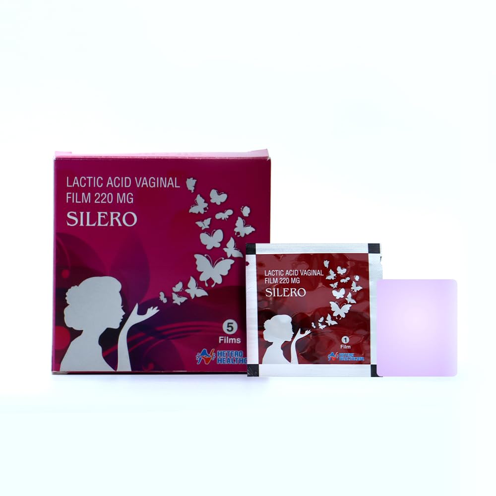 Silero Lactic Acid Vaginal Strips | Balances pH levels | Prevents Vaginal Dryness, Itching and Unpleasant Odour | Feminine Hygiene & Intimate Care for Women | Easy to Use Film - Pack of 5 - 25 Strips