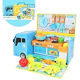 Deformierte Truck - Es sieht aus wie ein großer Spielzeug-LKW, aber wenn man die Ladebox entfalten, es wird sofort ein Rollenspiel-Spielzeug-Set. Es gibt 3 Arten von Typen insgesamt: Küche Satz, Werkzeugsatz und medizinisches Set.