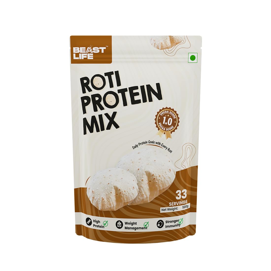 BeastLife Roti Protein 500g Make Roti’s Rich Clean, Plant-Based Protein  Powder|High-Protein|Easy to use Ideal for All Ages
