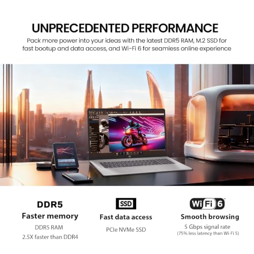 Image of HP 2026 17 Inch Laptop Touchscreen Computer, 17.3 HD+ IPS Touch Screen Business Laptop AI PC, 15th Gen Intel Core Ultra 7(12-Core), 32GB DDR5 RAM 2TB SSD|Windows 11 Pro, 10-Key Backlit Keyboard|WiFi6
