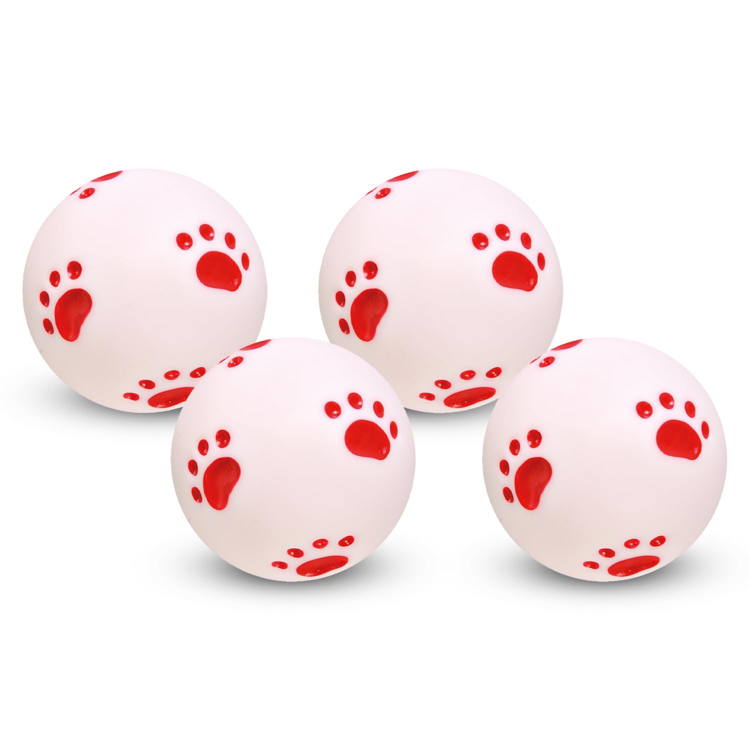Trixie Dog Chew Ball with Paws Print, Made of Safe Non-Toxic Material, Used fo Entertainment and Exercise for Dogs – 10 cm (Pack of 4) (B0B2WRX7XD) Amazon Price History, Amazon Price Tracker