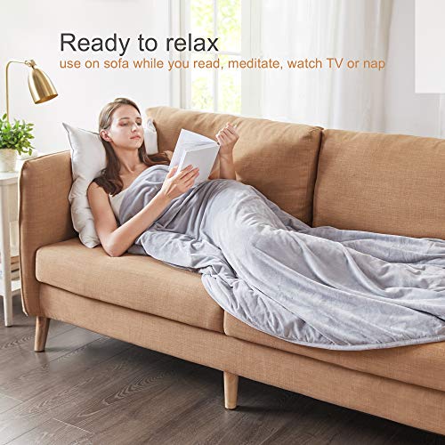 Degrees Of Comfort Weighted Blanket 15 Pounds For Adults, Fuzzy Soft Sherpa Fleece Weight Blankets Full Size For Bed, 60X80 Inch, Ivory, 15Lb #TOP3