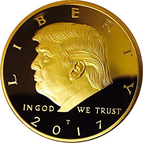 Preisvergleich Produktbild AmaMary Trump Gedenkmünzen, 2017 vergoldet Donald Trump Gedenkmünze 45. Präsident Sammler Geschenk Kunst Sammlung physisch (1 pcs)