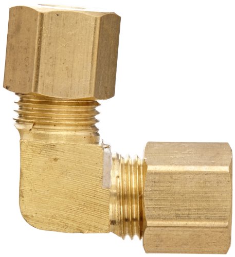 Anderson Metals 50065-04 Brass Compression Tube Fitting, 90 Degree Elbow thumb #1