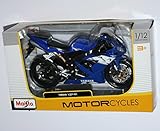 Maisto Yamaha YZF-R1 Blue Motorcycle Die Cast Model Scale 1:12
