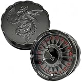 D20 Roulette dice, Unique dice Spinner, Metal D&D Dice Set, Perfect for D&D Dungeons and Dragons, RPG and Pathfinder Role Playing Games（Black red）