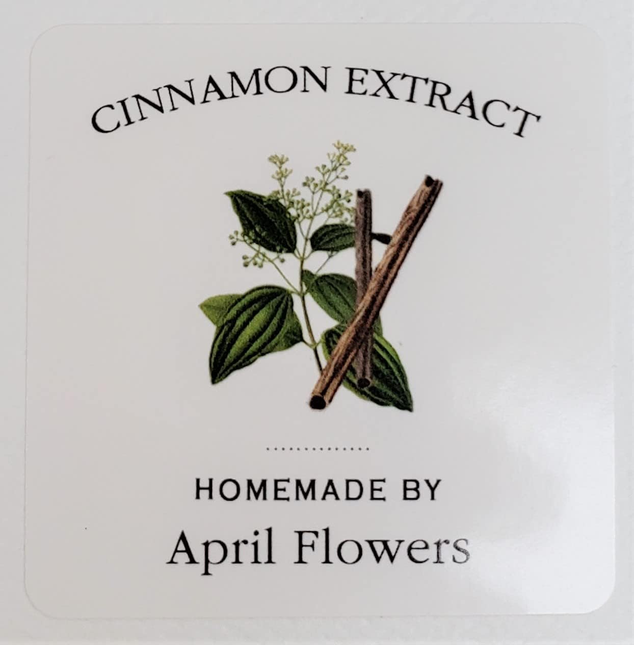 Extract Labels - 2" Square or 2" Round - Sets of 18 Labels (2" X 2" Square, Almond)