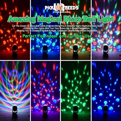 Image of Pick Ur Needs Mini LED Moving Head Light | RGB Color Disco Party Light | Stage DJ Laser Light with 3 Adjustment Modes for Home, Wedding, Bar & Festival