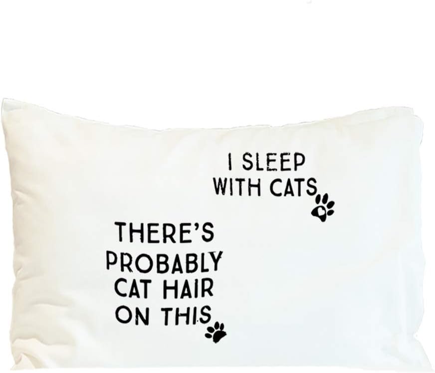 Style In Print Custom Pillow Case I Sleep with Cats Funny & Novelty Humor Funny & Novelty Polyester Home Decor Bed Pillow Covers Personalized Text Here 30x20 Inches