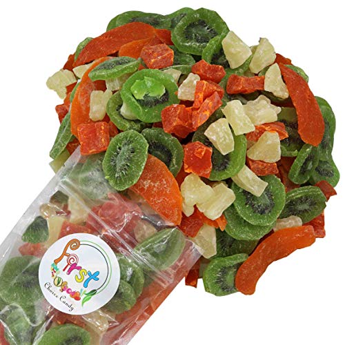Dried Mixed Tropical Fruit (Kiwi Pineapple Mango Papaya) 2 Pound