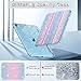 Fintie Slim Case for iPad (A16) 11th Generation 11 Inch (2025), iPad 10th Generation 10.9 Inch (2022) - Glittering Sparkly Shockproof Cover with Shiny Clear Back Shell & Pencil Holder, Pink/Blue