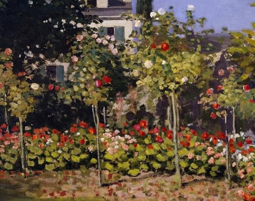 Tableaux Graffiti Art de Monet Jardin En Fleurs poster impression moderne mural 60x90cm