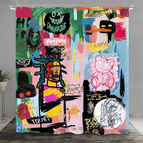 Rideau de douche 152x183 cm lavable avec crochets anti-projections d'eau - 2