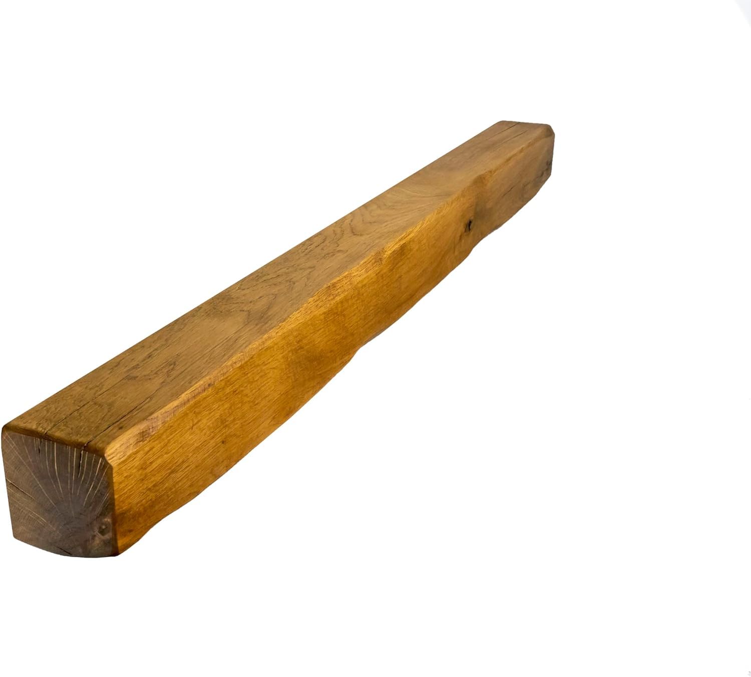oakleys oak Solid Oak Beams for Fireplaces- Oak Floating Shelf for Home Decor- Rustic Shelves to Decorative Logs for Fireplace- Heavily Worked- Beam Size(120x10x10) Cm