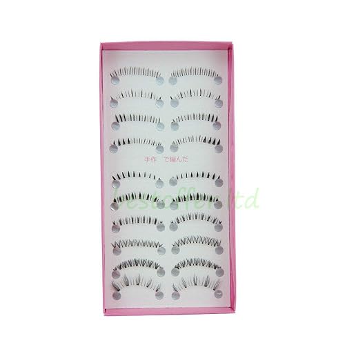 10 Pairs False Eyelashes Different Mixed Style Lower Under Bottom Natural Fake Eye Lashes Handmade Soft Makeup Eyelashes Black