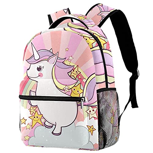 Sac à dos décontracté avec motif licorne grand volume pour fille et garçon