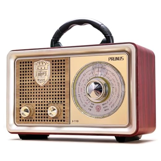 PRUNUS J-110 FM/Am/SW Radio Portatil Pequeña Bluetooth, Radio Vintage con clásico gabinete de Madera. Radio Retro con Excelente Recepción, Altavoz de 5W Incorporado, Reproductor USB/TF/AUX (Plata)