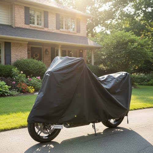 Image of Sulfar Universal Bike Cover UV Protection & Dustproof Bike Body Cover for Two Wheeler Bike Scooter Scooty Activa (Black)