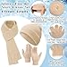 JaGely 72 Pcs Kids Beanies Gloves Scarf Winter Bulk Warm Hat Stretchy Full Fingers Gloves Scarves for Boys Girls (Vibrant)