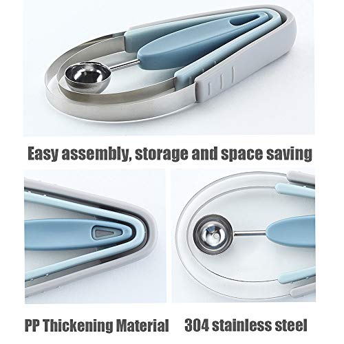 4-in-1 Stainless Steel Melon Baller & Carving Knife & Fruit Scoop Set for Fruit Slicer Dig Pulp Separator and Carve