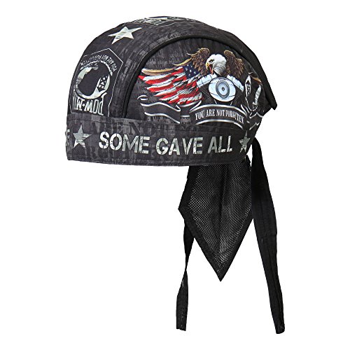 Hot Leathers - HWH1055 Never Forgotten Head Wrap (Black)