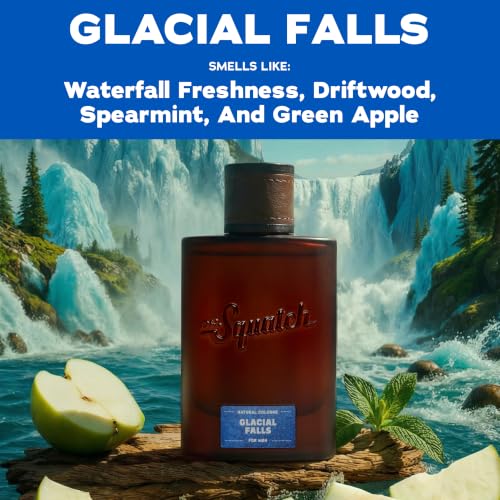 Image of Dr. Squatch Natural Cologne for Men - Scent-Lock Technology and Sustainably-Sourced Ingredients - Glacial Falls Cologne (1.7 fl oz)