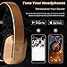 August EP650 Bluetooth Wireless Over-Ear Headphones with aptX Low Latency, NFC, Multipoint Pairing, Wired Option, Built-in Microphone - Gold