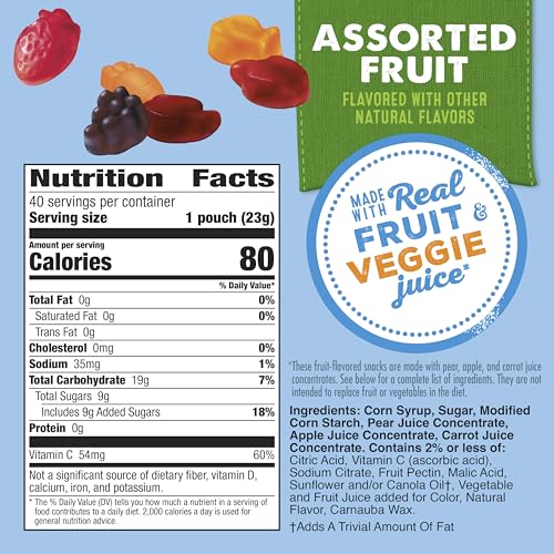 image for Mott's Fruit Flavored Snacks, Assorted Fruit, Gluten Free Snack, Stock