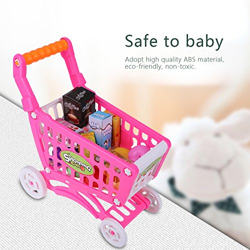 CUYT Ungiftiger sicherer Kinder-Einkaufswagen, Kinder-Plastik-Einkaufswagen, Kinder-Einkaufswagen, Puzzle Comfortable… – Bild 2