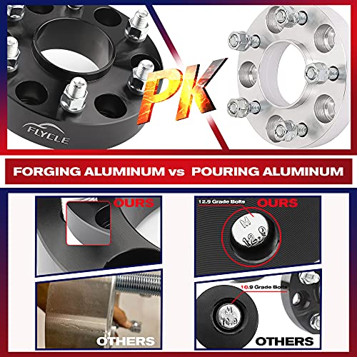 Flycle 6X5.5 Hubcentric Wheel Spacers For Chevy Silverado Gmc Sierra 1500, 2 Inch 6X139.7Mm Wheel Spacer For Tahoe Suburban Avalanche Yukon Escalade With 14X1.5 Studs & 78.1Mm Hub Bore #TOP5