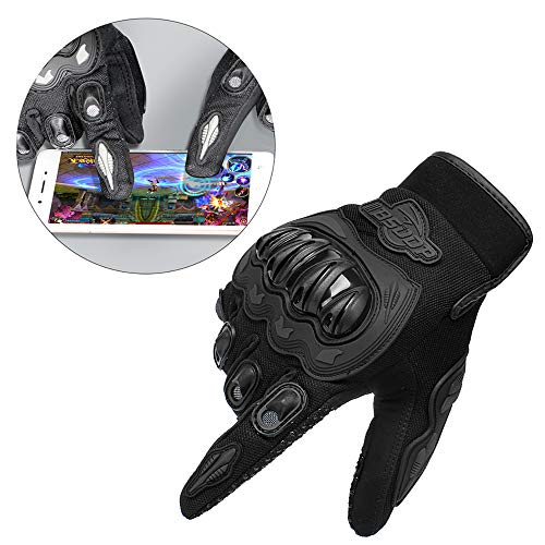 Sangmei Luvas de motocicleta masculinas tela sensível ao toque de dedo completo motocicleta motocicl