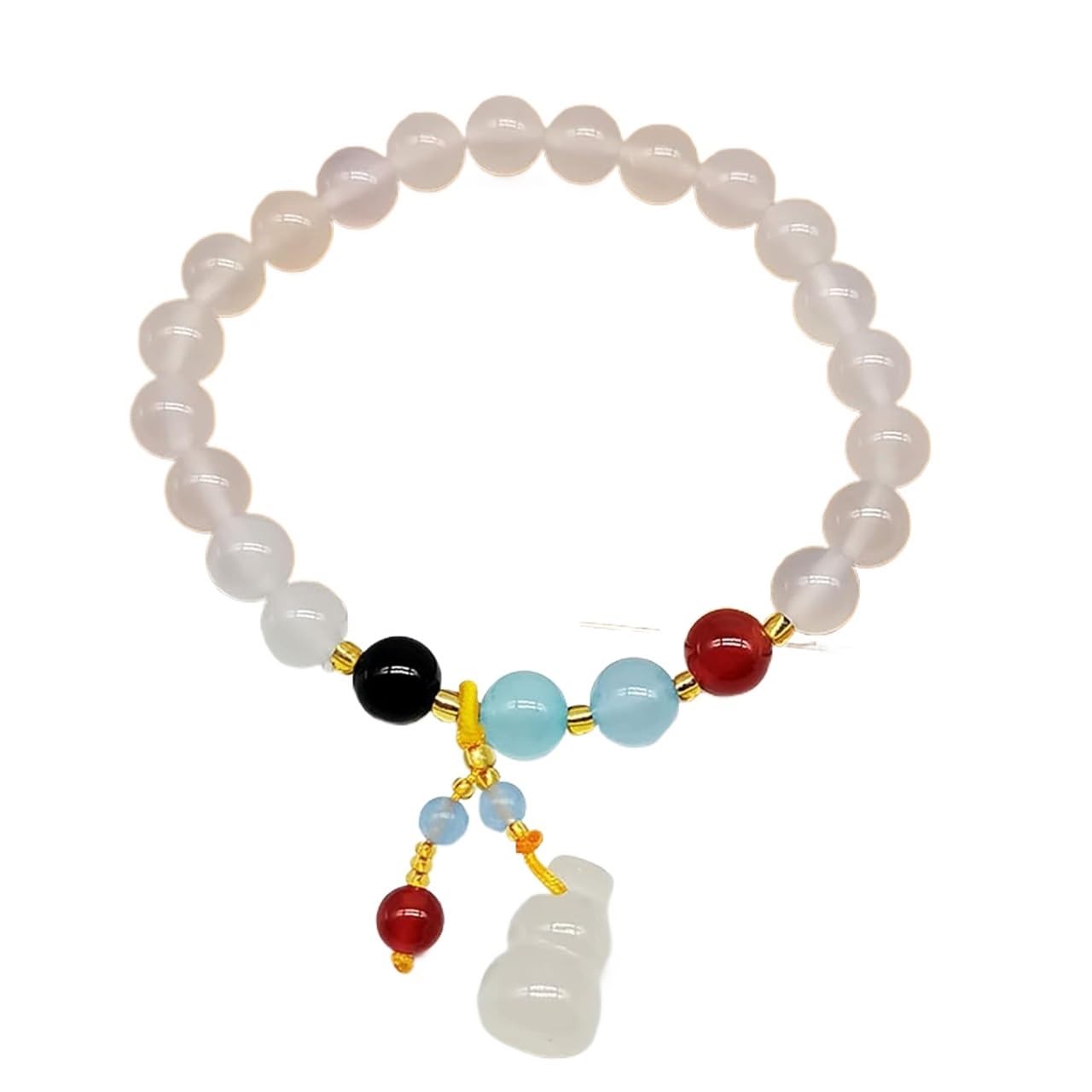 NZPOST Crystal Bracelet,Agate bracelet,Natural Gemstone Agate Bracelet Gourd/Lucky Amulet Bracelet for Wo