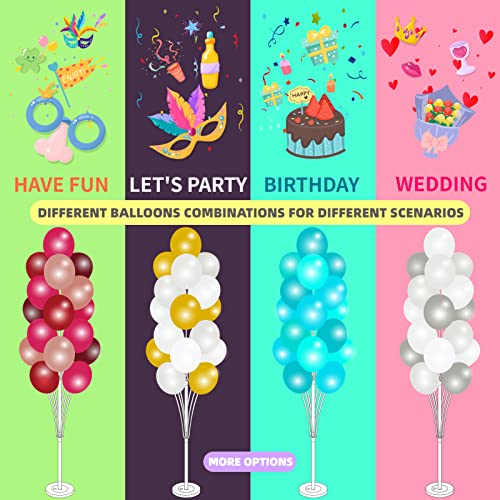 Image of Balloon Column Stand Kit Set of 2 - Balloon Stand with Base, and Pole,Balloon Tower Backdrop Decoration for Wedding, Baby Shower, Birthday Party, or Bachelorette Parties
