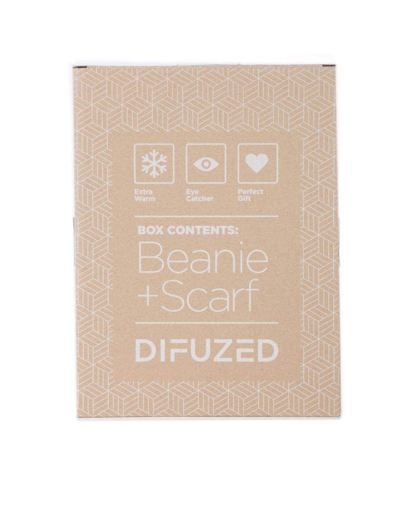 Difuzed Set berretto + sciarpa, Rosso, Unico Unisex Bambino