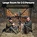 Tangkula 2-3 Person Hunting Blind, 360 Degree See Through Ground Blind with Full-Open Door & Sliding Windows, Portable Pop Up Deer Blind with Carrying Bag for Turkey & Deer Hunting