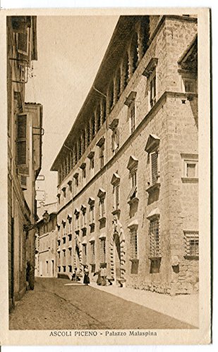 Primi '900 Ascoli Piceno Palazzo Malaspina FP B/N ANIM Cartolina Postale