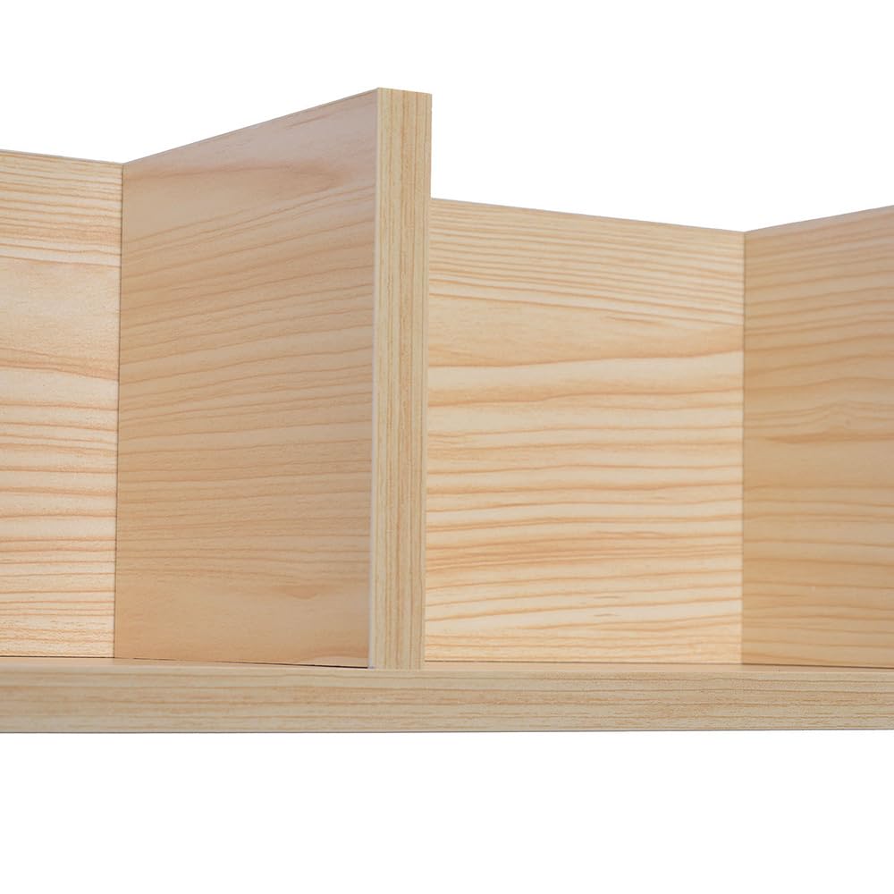 Porta CD in legno, 4 scomparti, organizer per montaggio a parete e desktop, facile da montare, per CD, DVD, nastri e libri