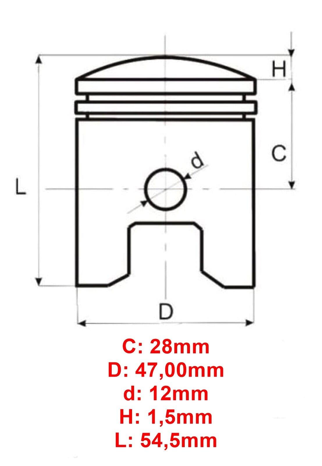 Cilindro Minarelli AM6 70Cc 47 MM beta CPI Genérico MBK Motorhispania Yamaha