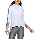 Under Armour, Cg Novelty Pullover, Maglia A Maniche Lunghe, Donna, Bianco (White/Steel Full Heather/Metallic Silver 100), XS