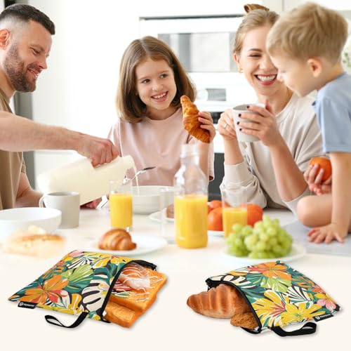 Pack de 3 Bolsas Reutilizables para Bocadillos con Flores Hawaianas miniatura 7